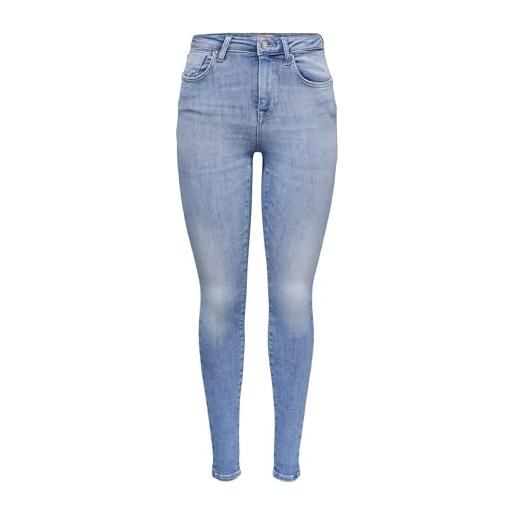 Only onlpower life mid push up sk rea934 noos jeans, denim blu brillante, xs donna