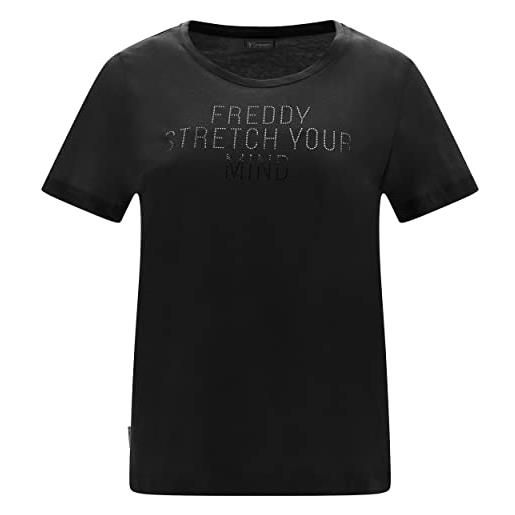 FREDDY - t-shirt 100% cotone con stampa puntinata argento, donna, rosa, small
