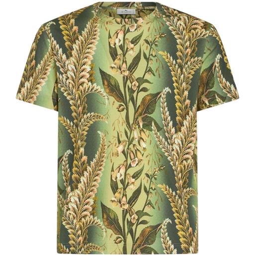 ETRO t-shirt con stampa foliage - verde