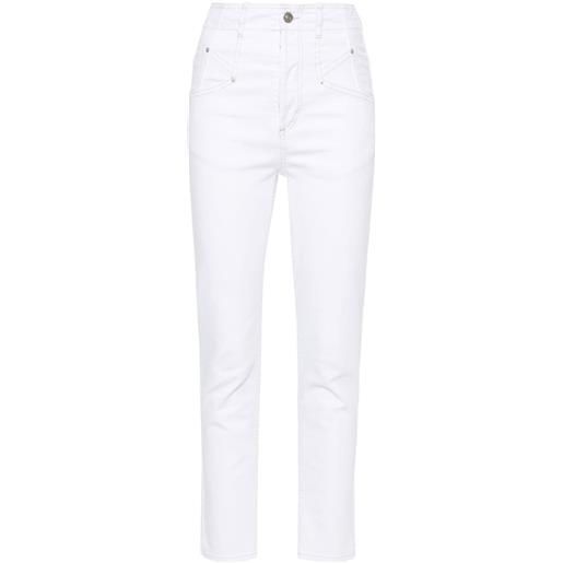 ISABEL MARANT jeans skinny niliane a vita alta - bianco