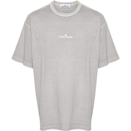 Stone Island t-shirt con ricamo - grigio
