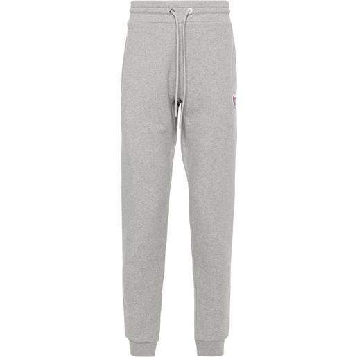 Moncler pantaloni sportivi con applicazione logo - grigio