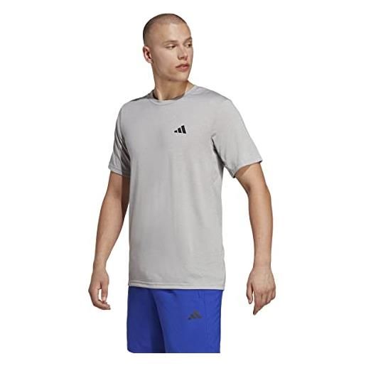 Adidas ic7424 tr-es comf tee t-shirt uomo medium grey heather/white/black taglia s