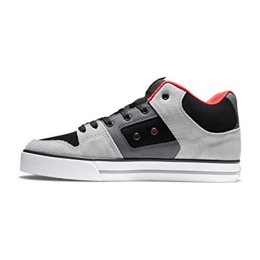 DC Shoes pure, scarpe da ginnastica uomo, nero/grigio/rosso, 38 eu