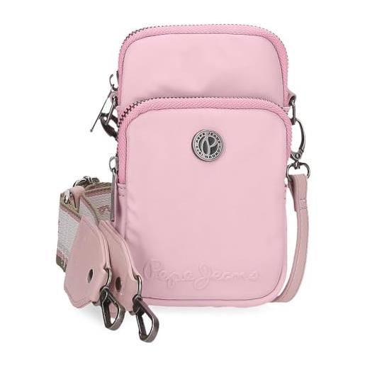 Pepe Jeans corin borsa a tracolla rosa 11 x 17,5 x 4 cm poliestere e pu by joumma bags, rosa, taglia unica, borsa a tracolla per cellulare