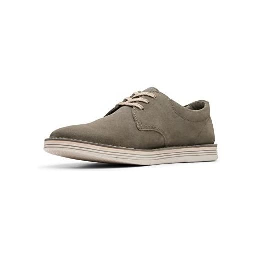 Clarks forge vibe mens casual lace up shoes 40 eu olive suede