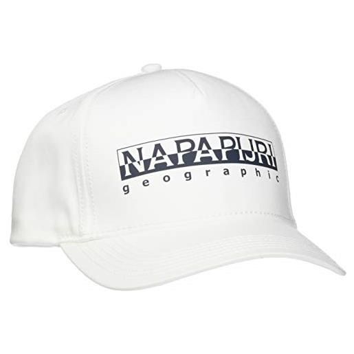Napapijri framing berretto, bianco (bright white 002), unica (taglia produttore: d) uomo