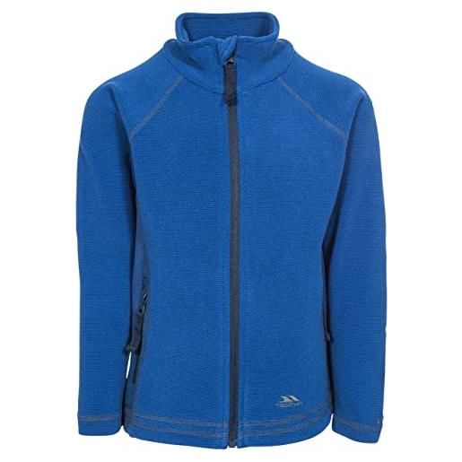 Trespass warm fleece, giacca unisex-bambini, blu navy, a righe, 7/8