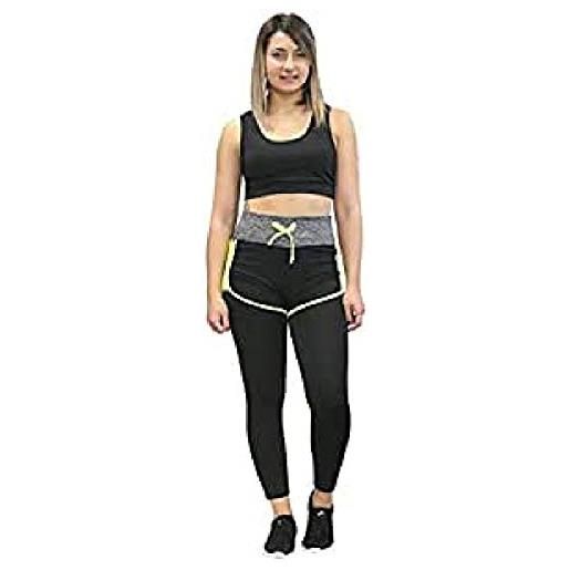 Softee Equipment softee - pantaloni da donna, donna, 75889, nero/giallo, m