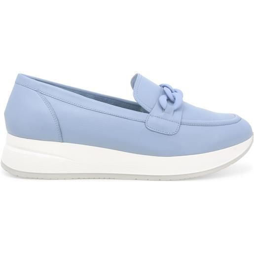 Melluso sneakers mocassino donna in pelle jeans r20076w