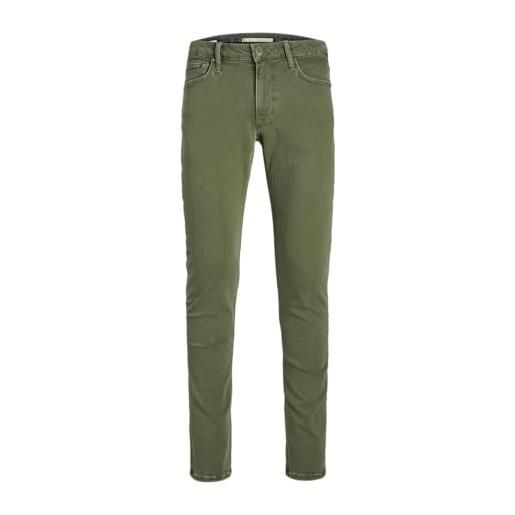 JACK & JONES jjiglenn jjevan cj 977 sn jeans, loden green, 36w x 36l uomo