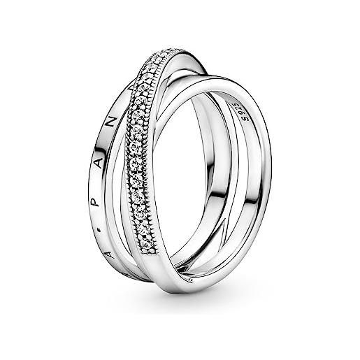 PANDORA - anello acciaio inossidabile nessuna pietra preziosa da donna, 169057c01-48