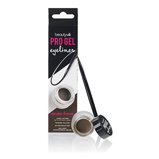 Beauty UK Cosmetics pro gel eyeliner numero 2, marrone espresso