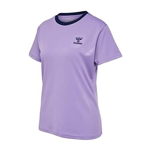 hummel hmlstaltic poly jersey s/s woman, t-shirt donna, mare baltico, xxl