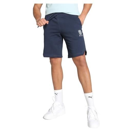 PUMA better sportswear shorts 10'', pantaloncini lavorati a maglia unisex-adulto, club navy, xl