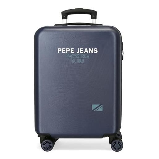 Pepe Jeans edmon valigia da cabina blu 38 x 55 x 20 cm rigida abs chiusura a combinazione laterale 34 l 2,74 kg 4 ruote bags, blu, taglia unica, valigia cabina