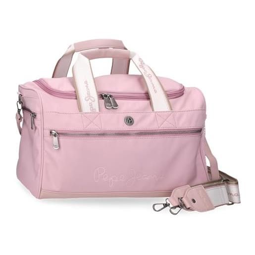 Pepe Jeans corin borsa da viaggio rosa 40 x 25 x 20 cm poliestere e pu 20 l by joumma bags, rosa, taglia unica, borsa da viaggio