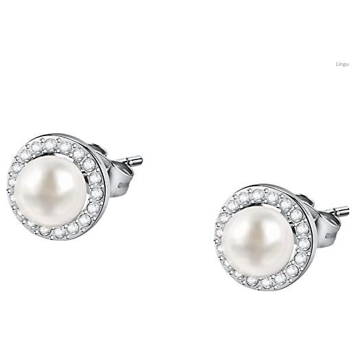 Morellato perla orecchini donna in argento 925, perla - saer51