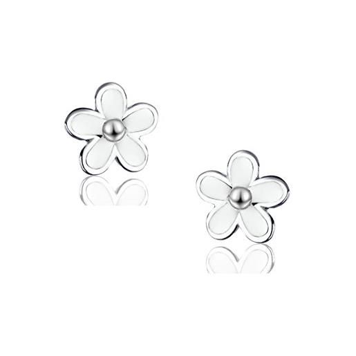 SLUYNZ 925 argento piccola margherita borchie orecchini per ragazze adolescenti piccoli fiori orecchini
