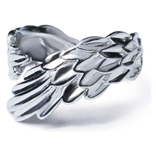 Helen de Lete s925 - anello regolabile in argento sterling con ali d'angelo custode. 