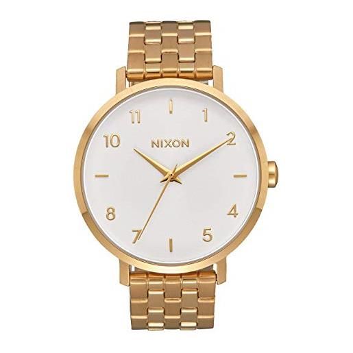 Nixon orologio analogueico quarzo donna con cinturino in placcato in acciaio inox a1090-504-00