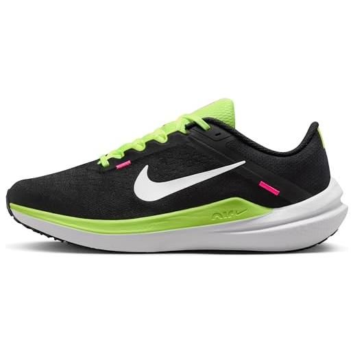 Nike air winflo 10 xcc, sneaker uomo, black/white-volt-hyper pink, 45.5 eu