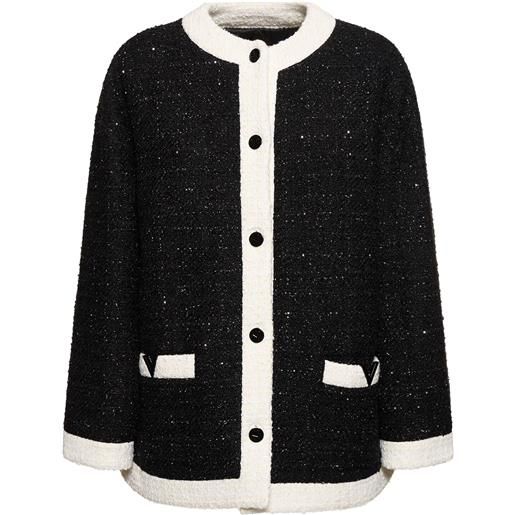 VALENTINO giacca caban in tweed di lurex