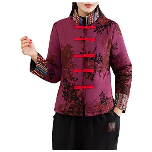 Mokkpeq donne stile cinese cheongsam cappotto retro stampa tang vestito giacche lady qipao tang vestito giacca