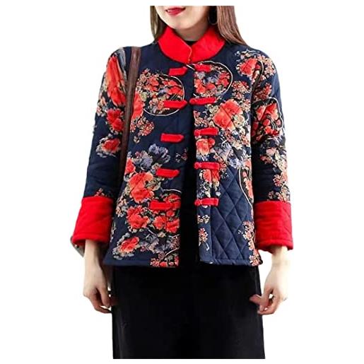 Mokkpeq donne stile cinese cheongsam cappotto retro stampa tang vestito giacche lady qipao tang vestito giacca