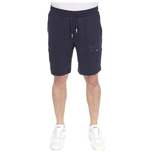 Tommy Hilfiger pantaloncini bermuda da uomo marchio, modello graphic sweatshort mw0mw30413, realizzato in cotone. L blu