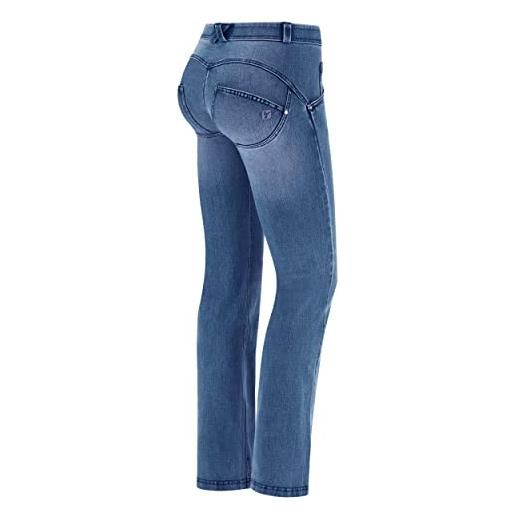 FREDDY - jeans push up wr. Up® flare a vita bassa in denim ecologico, denim scuro, extra large