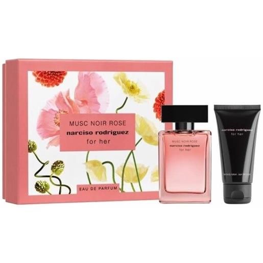 Narciso Rodriguez musc noir rose eau de parfum cofanetto regalo 50ml + body lotion 50ml