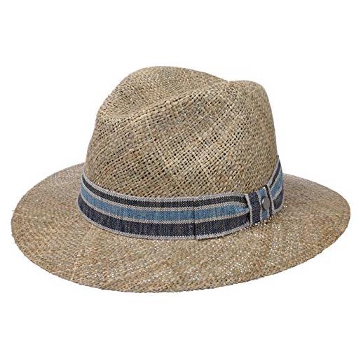 LIERYS cappello in zostera marina lenavon donna/uomo - made italy da sole di paglia primavera/estate - l (58-59 cm) natura