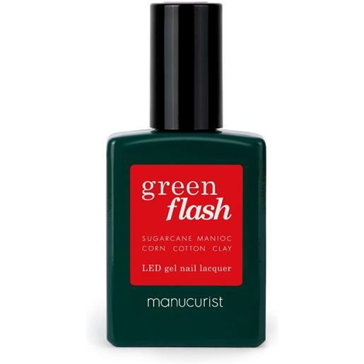 Manucurist green flash smalto semipermanente poppy red 15ml Manucurist
