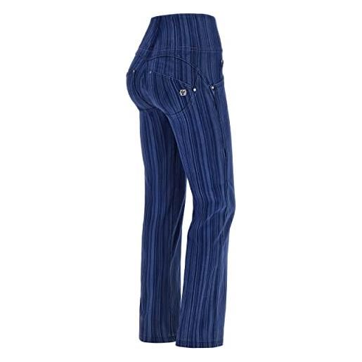 FREDDY - jeans push up wr. Up® wide leg con rigatura a vita alta, denim scuro, small