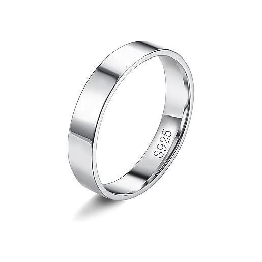 ORAZIO s925 anelli d'argento per donne e uomini anello minimalista dainty statement impilato al pollice anelli di nozze dell'eternità lucidati e confortevoli da 5 a 10 24