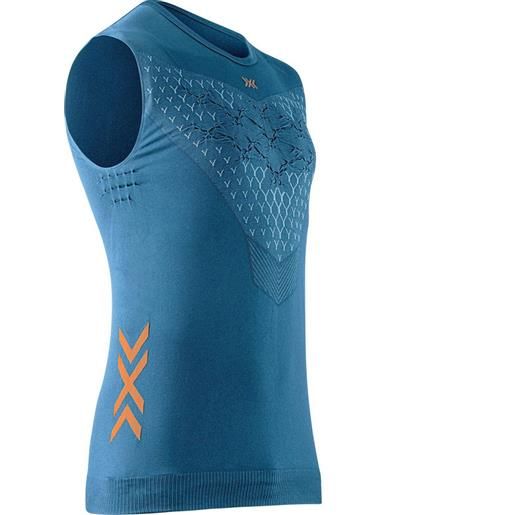 X-bionic twyce run sleeveless t-shirt blu l uomo