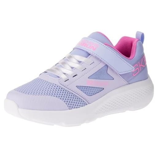 Skechers go run elevate up step, scarpe sportive bambine e ragazze, lavender mesh hot pink trim, 22 eu