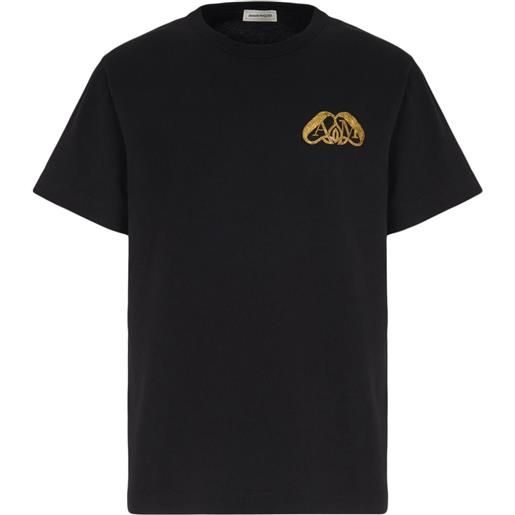 Alexander McQueen t-shirt con applicazione - nero