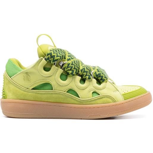 Lanvin curb leather sneakers - verde