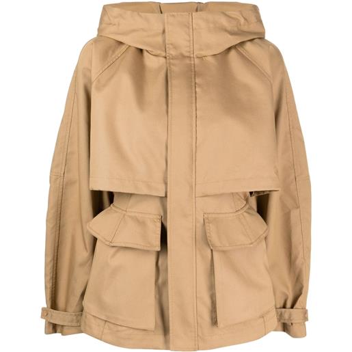JNBY giacca con cappuccio - marrone