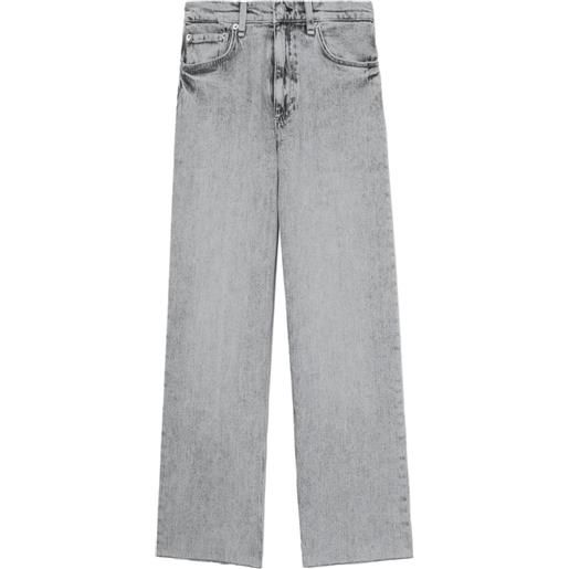 rag & bone jeans dritti con lavaggio acido - grigio