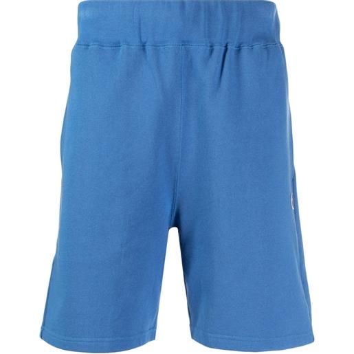 A BATHING APE® shorts con ricamo - blu