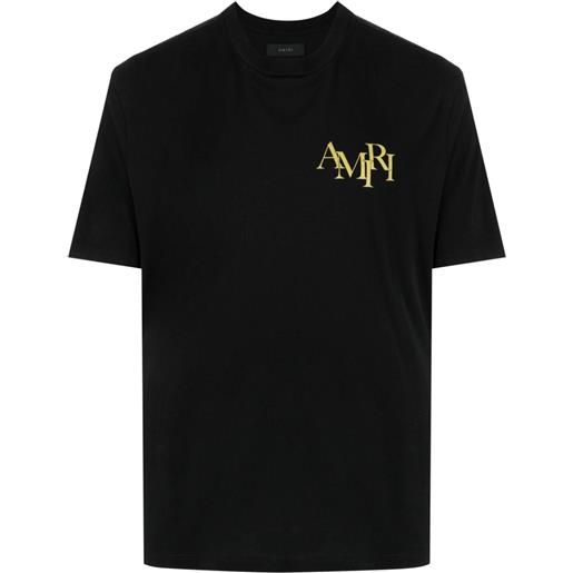 AMIRI t-shirt champagne con decorazione - nero