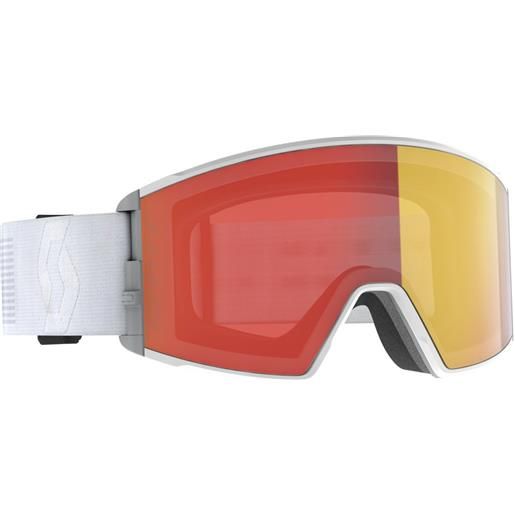 Scott react ls ski goggles trasparente light sensitive red chrome/cat 2