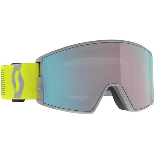 Scott react ski goggles trasparente enhancer aqua chrome/cat 2