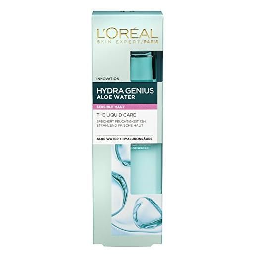 L'Oréal Paris l'oreal paris hydra genius - idratante, con hyaluron e aloe water per pelli sensibili, 70 ml