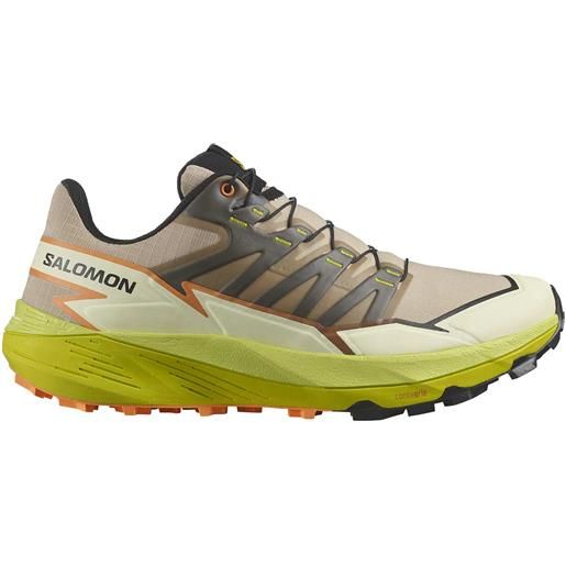 Salomon - scarpe da trail running - thundercross safari/sulphur spring/black per uomo - taglia 6,5 uk, 7 uk, 7,5 uk, 8 uk, 8,5 uk, 9 uk, 9,5 uk, 10 uk, 10,5 uk, 11 uk, 11,5 uk, 12 uk - beige