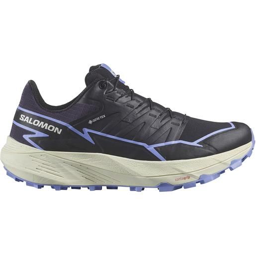 Salomon - scarpe da trail running - thundercross gtx w black/nightshade/hydrangea per donne - taglia 3,5 uk, 4 uk, 4,5 uk, 5 uk, 5,5 uk, 6 uk, 6,5 uk, 7 uk, 7,5 uk - nero