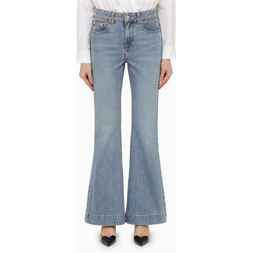 Stella McCartney jeans a gamba ampia falabella mid vintage blu